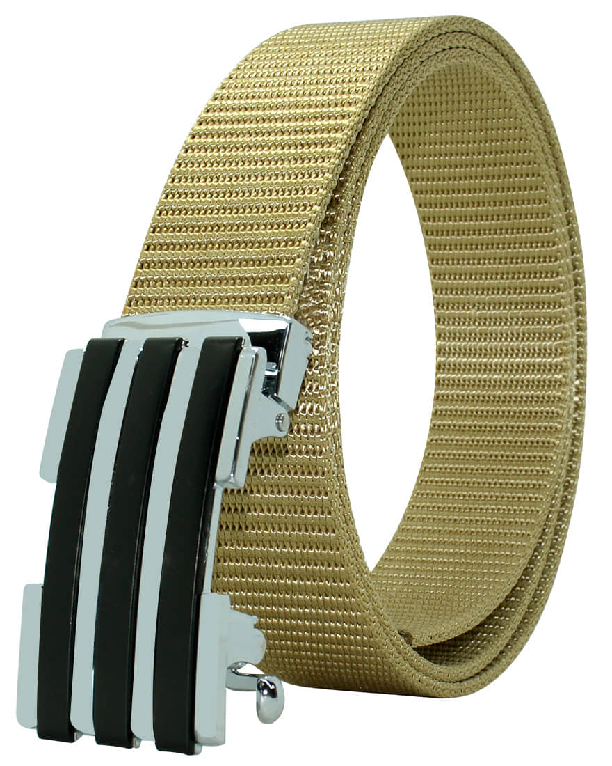 Loopa Beige Nylon Casual Belt Pack of 1