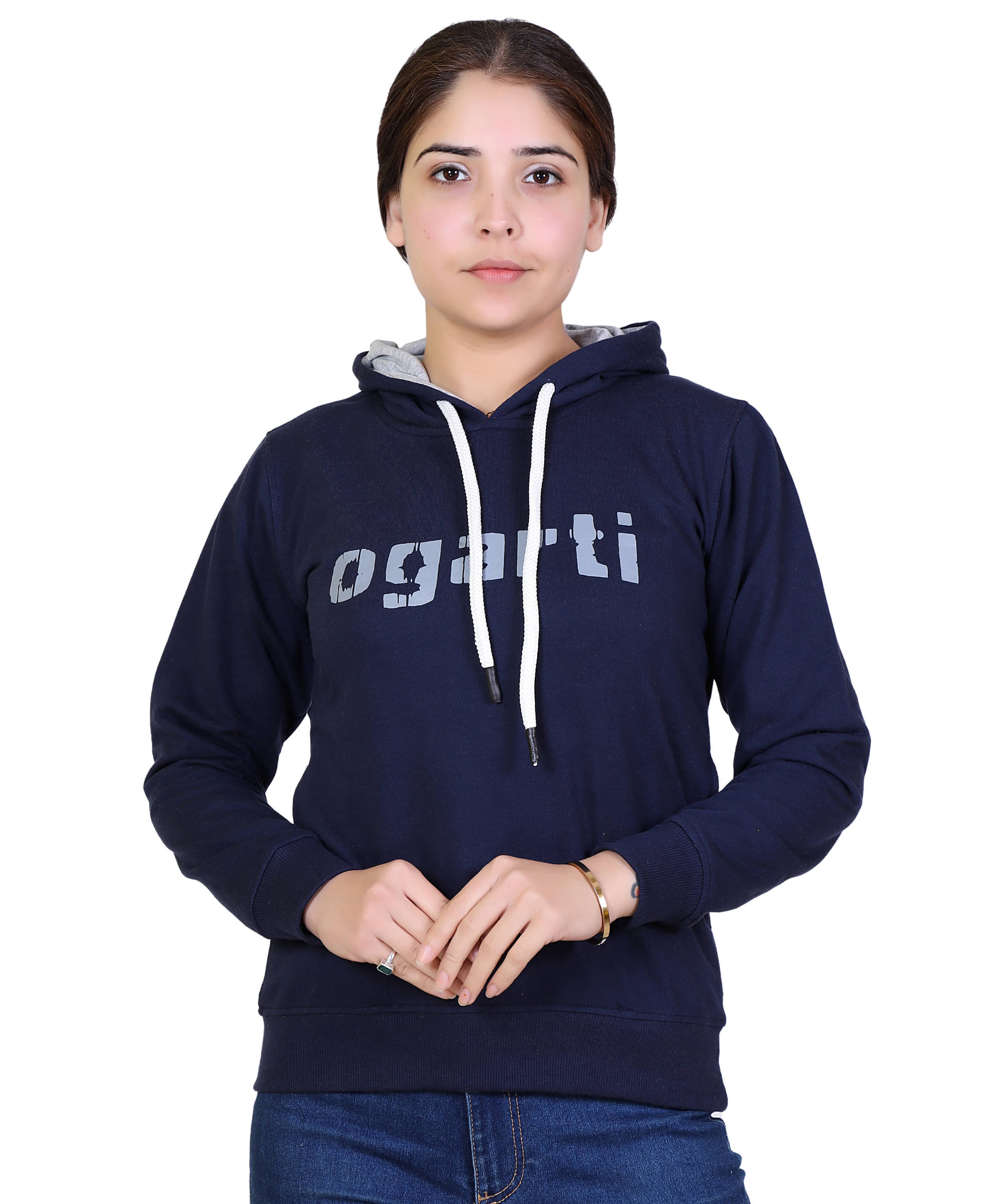 Ogarti Cotton Fleece Navy Hooded Sweatshirt Ogarti Cotton Fleece Navy Hooded Sweatshirt