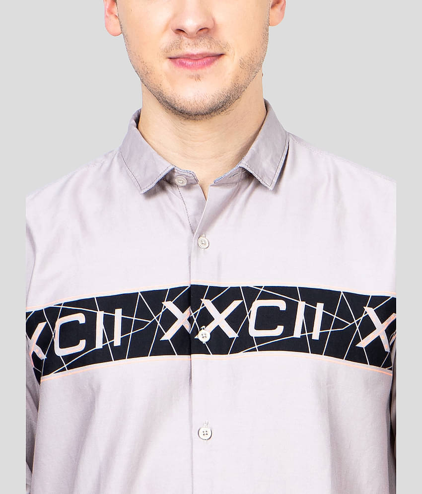 Paul Street Cotton Blend Slim Fit Colorblock Men's Casual Shirt - Grey ( Pack of 1 )