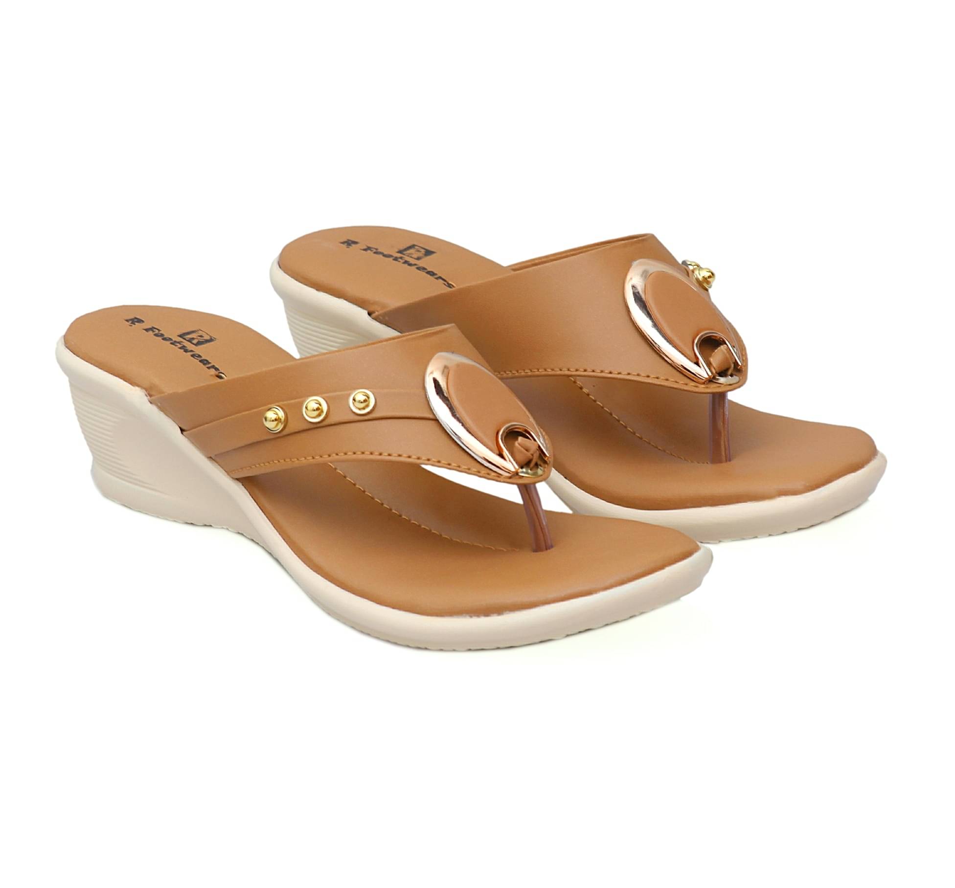     			Rathor Beige Wedges Heels