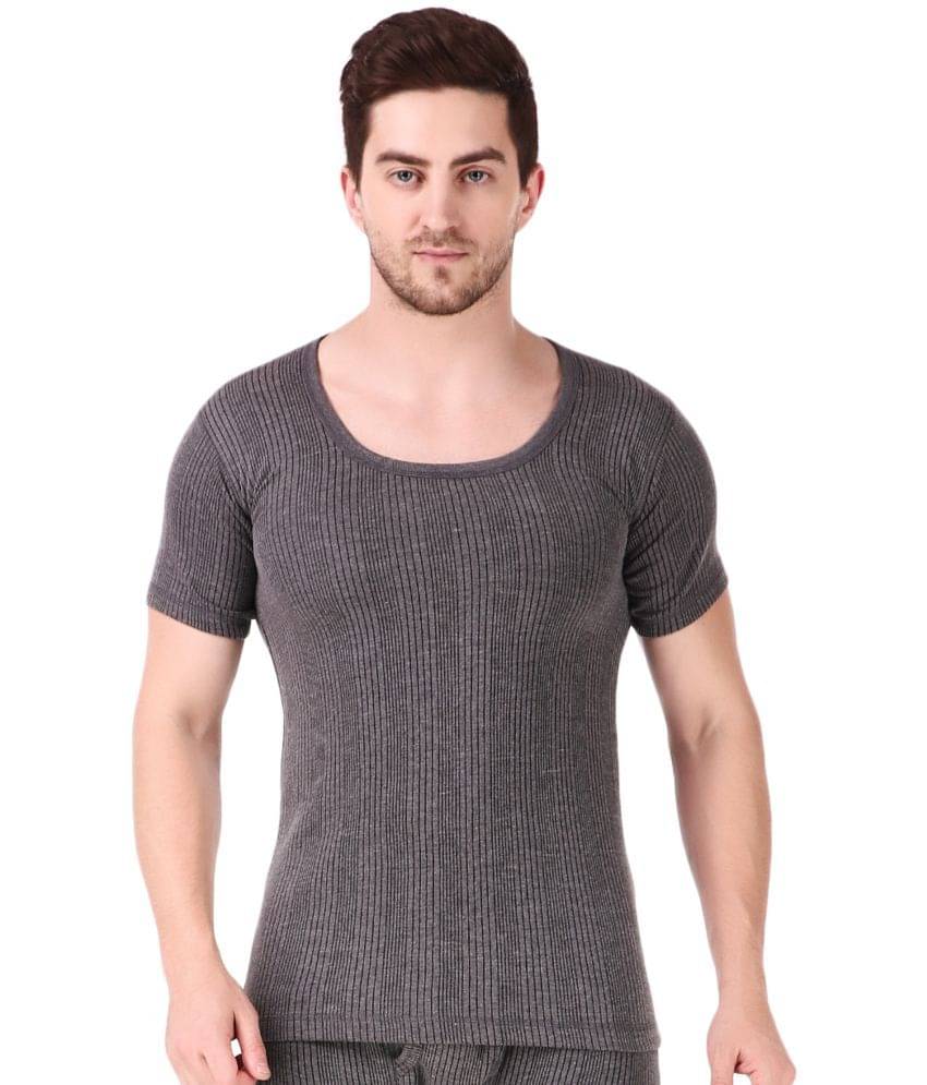     			Uzarus Pack of 1 Cotton Blend Thermal Tops For Men's ( Grey )