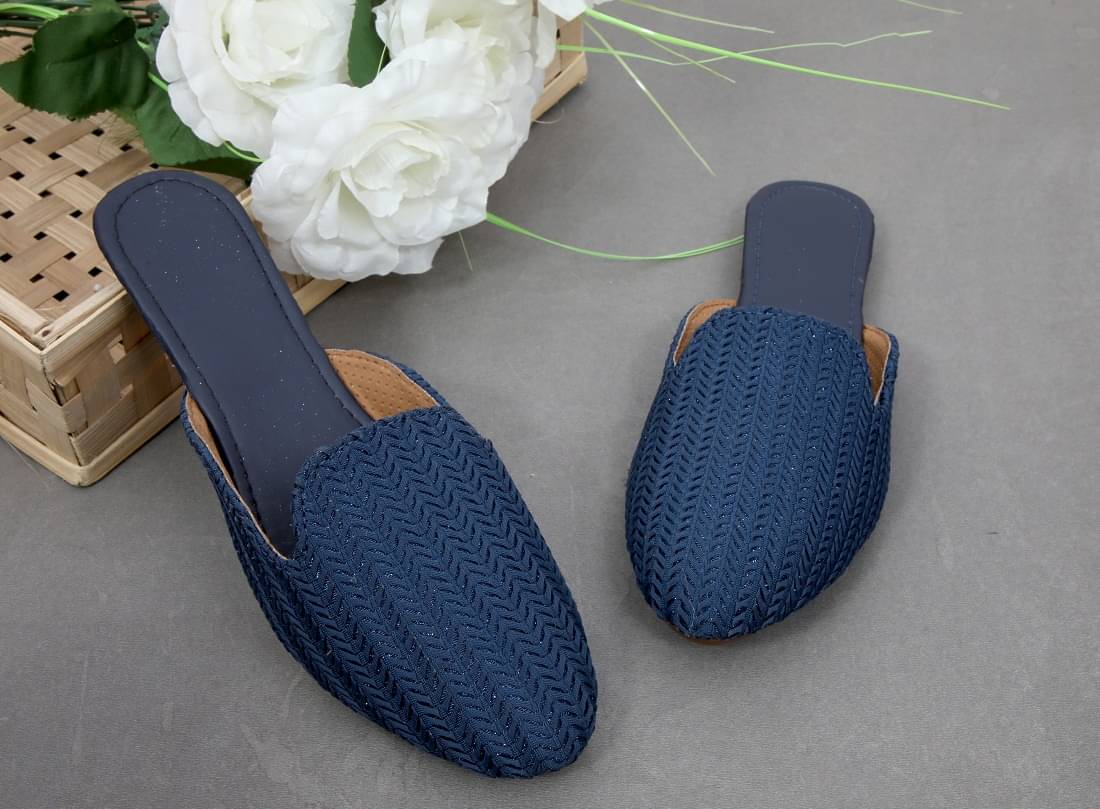     			Anjaneya Creations - Blue Women's Mules