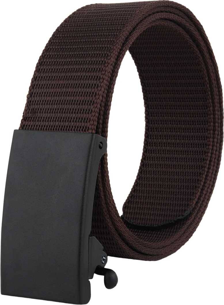     			SUNSHOPPING Brown Nylon Casual Belt Pack of 1