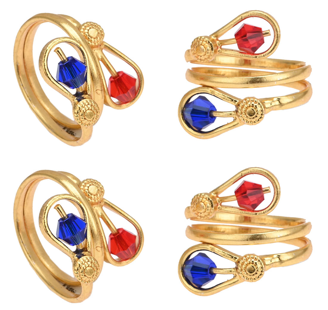    			AanyaCentric Gold Plated 2 Pair Toe Rings