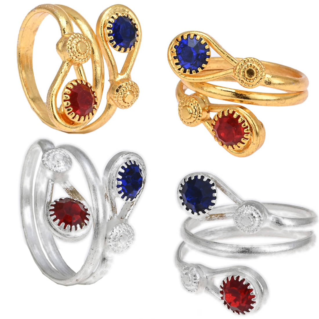AanyaCentric - Multicolor Toe Rings ( Pack of 1 ) AanyaCentric - Multicolor Toe Rings ( Pack of 1 )