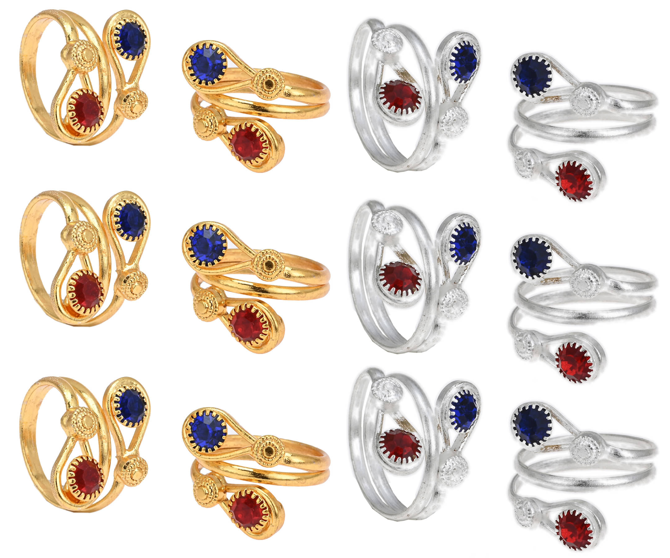     			AanyaCentric - Multicolor Toe Rings ( Pack of 1 )