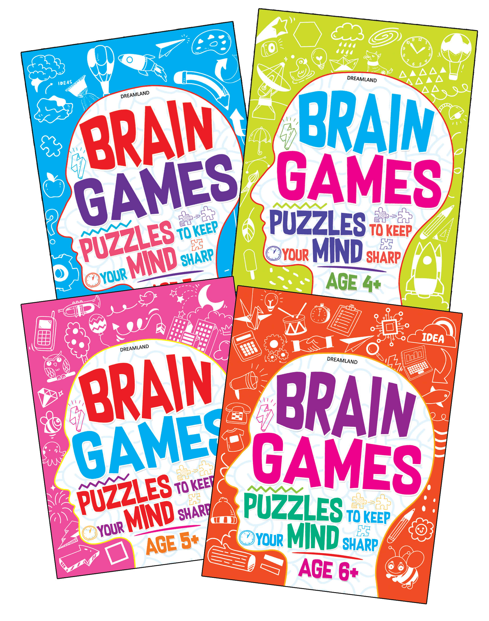     			Brain Games Series (A set of 4 Books) - Interactive & Activity