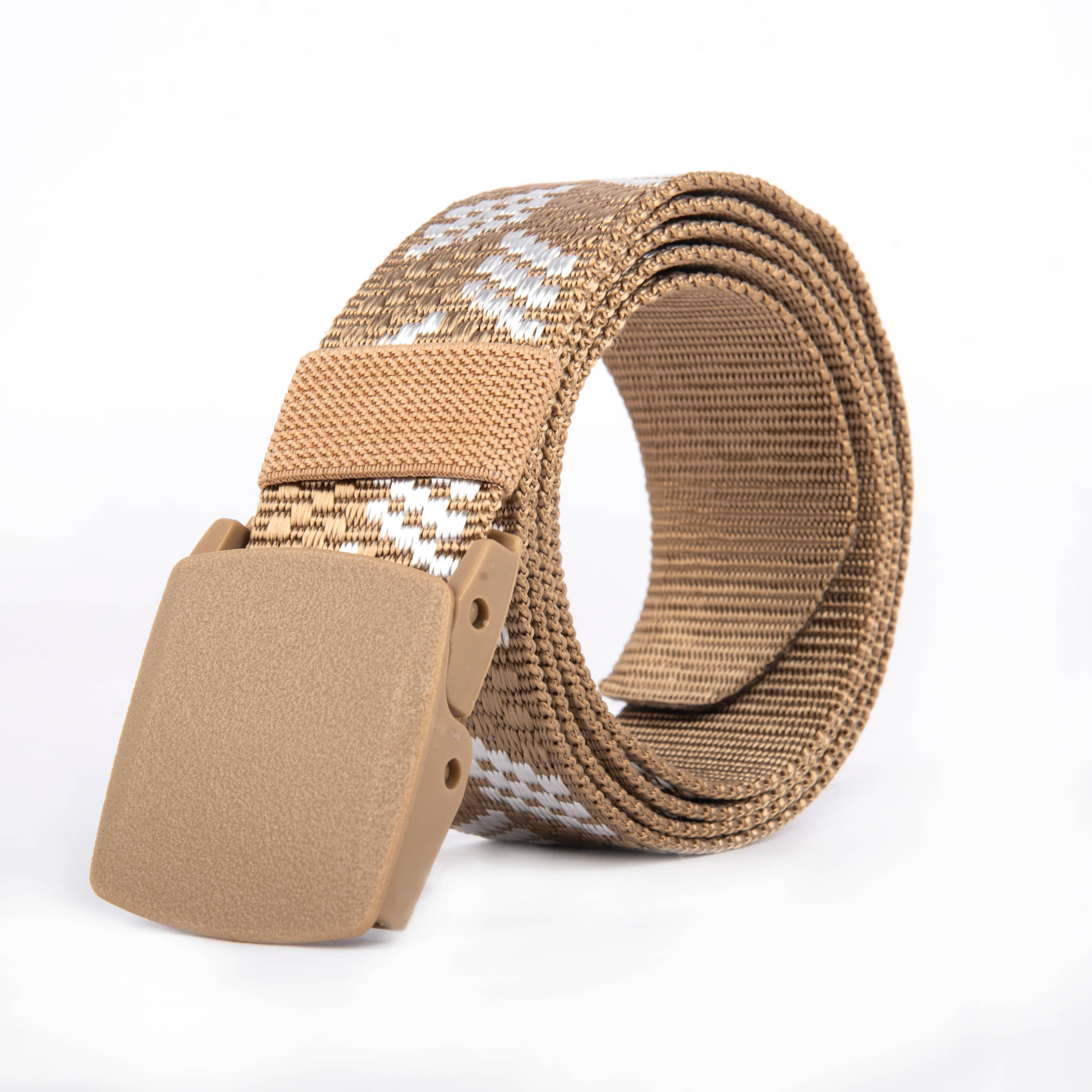 Loopa Beige Nylon Casual Belt Pack of 1
