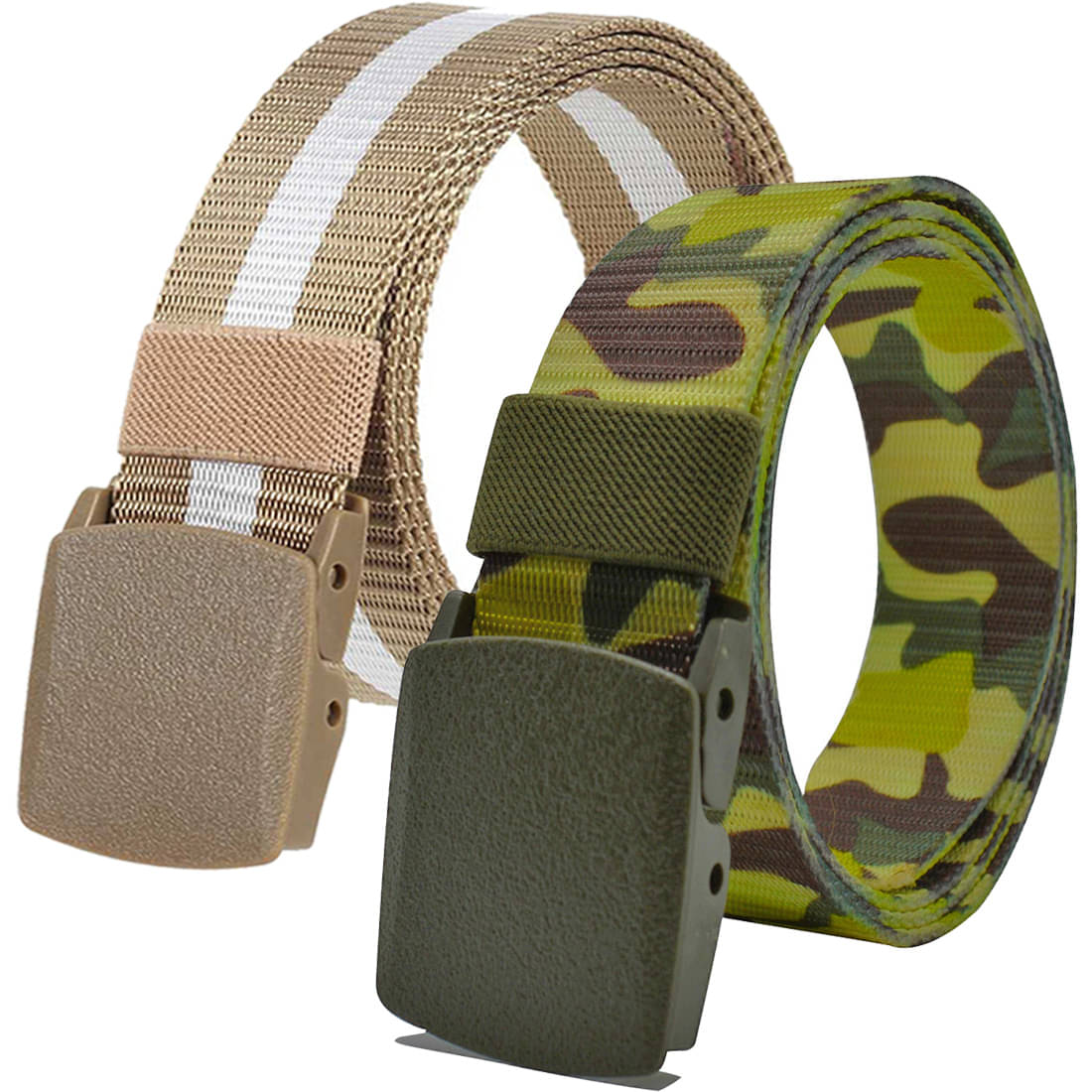 Loopa Multi Nylon Casual Belt Pack of 2 Loopa Multi Nylon Casual Belt Pack of 2