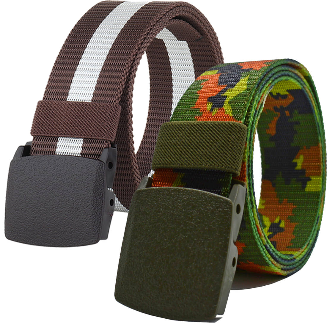 Loopa Multi Nylon Casual Belt Pack of 2