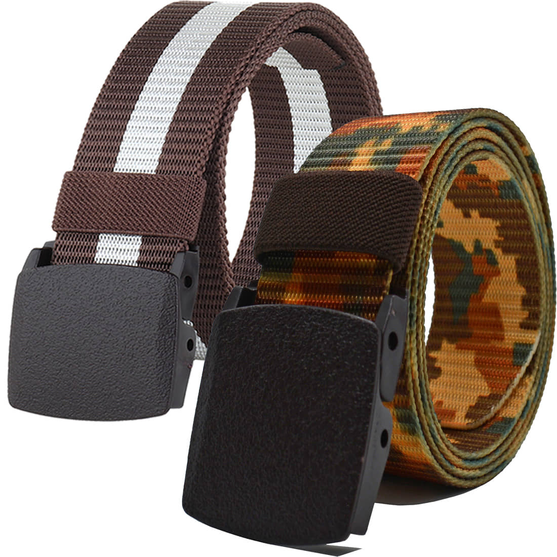 Loopa Multi Nylon Casual Belt Pack of 2
