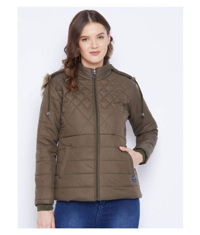     			VERO AMORE Polyester Green Parka Jackets Single