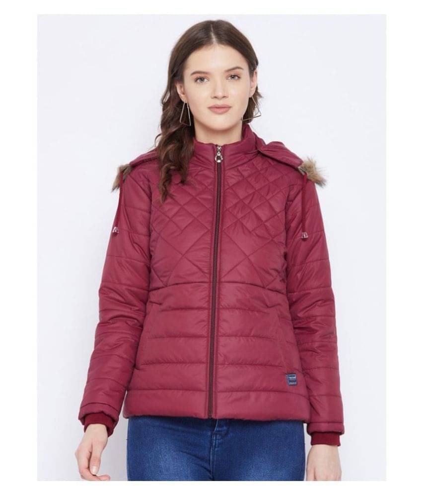 VERO AMORE Polyester Maroon Parka Jackets Single VERO AMORE Polyester Maroon Parka Jackets Single