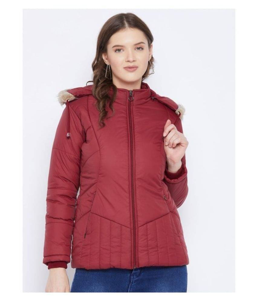 VERO AMORE Polyester Maroon Parka Jackets Single VERO AMORE Polyester Maroon Parka Jackets Single