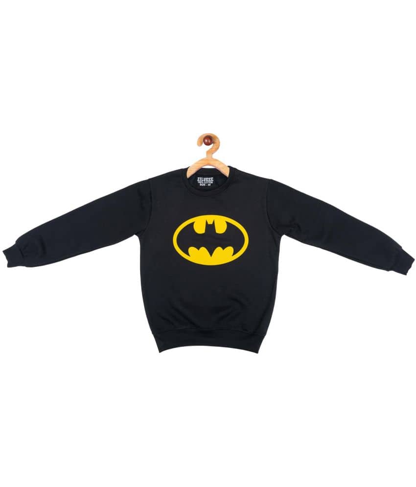 Zilvee Pack of 1 Boys Polyester Sweatshirt ( Black )