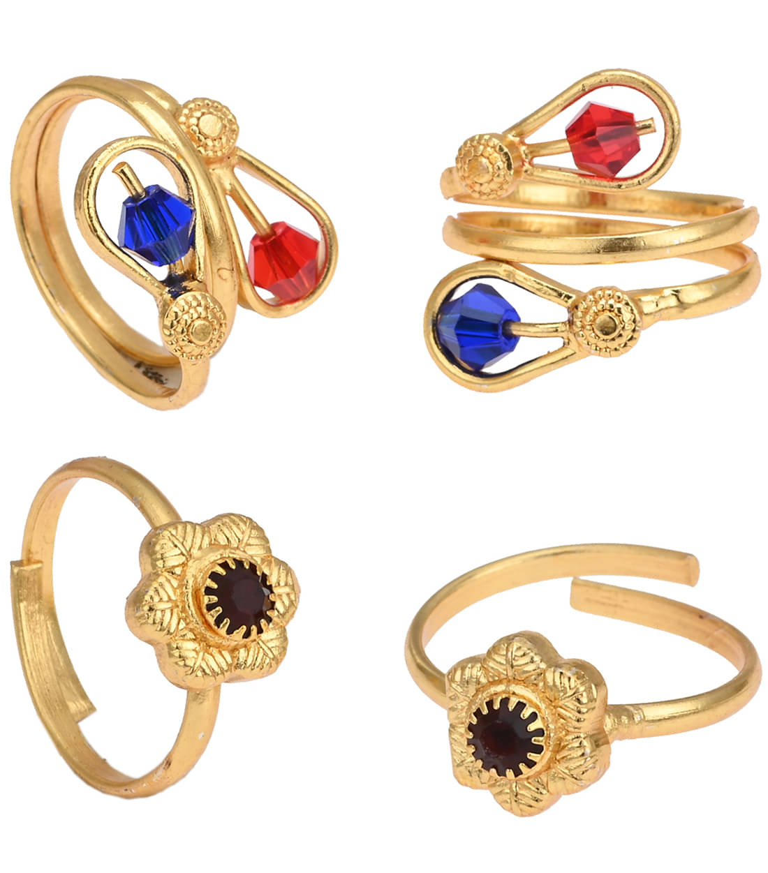     			AanyaCentric Gold Plated 2 Pair Toe Rings