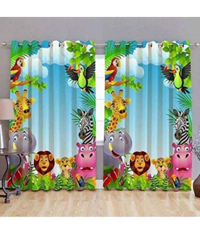 BELLA TRUE Multicolor Pack of 2 Polyester Window Curtain (3 ft X 5 ft) BELLA TRUE Multicolor Pack of 2 Polyester Window Curtain (3 ft X 5 ft)