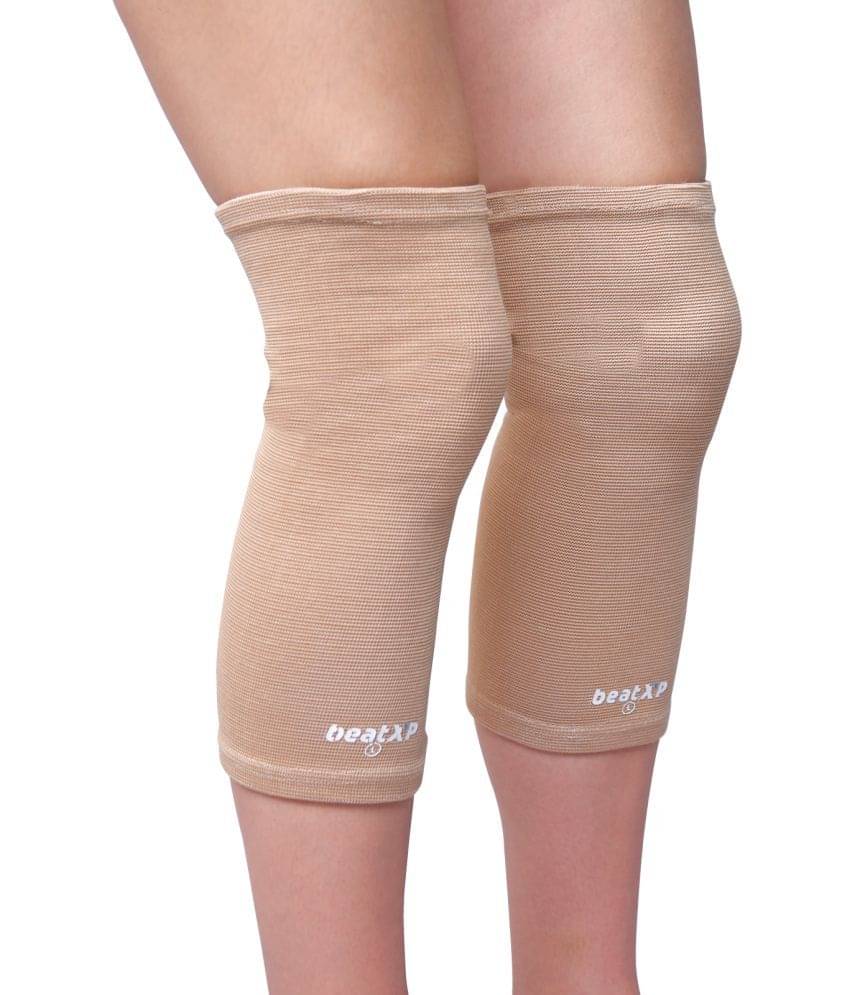 beatXP Knee Support for Men & Women, Knee Compression Support for Pain Relief , Sports, Gym, Cycling - Breathable & Light Weight - 2 Way Stretchable Material - Beige Color (Pack of 2 , Medium) beatXP Knee Support for Men & Women, Knee Compression Support for Pain Relief , Sports, Gym, Cycling - Breathable & Light Weight - 2 Way Stretchable Material - Beige Color (Pack of 2 , Medium)
