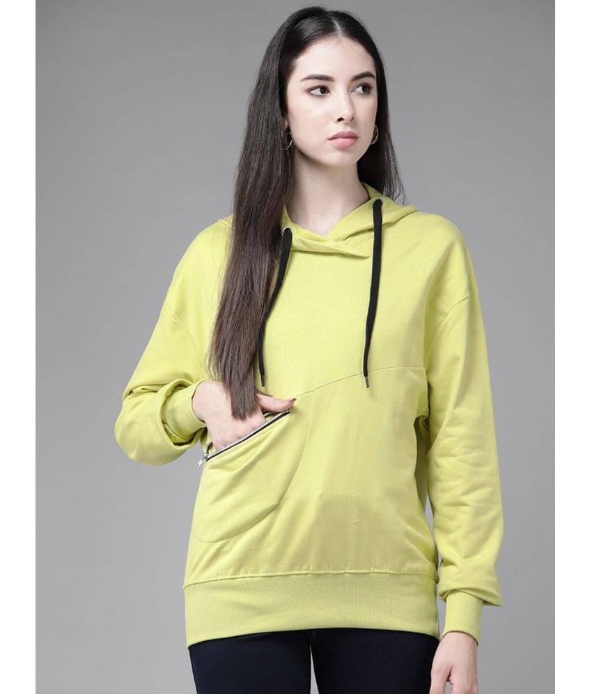 The Dry State Women Fleece V-Neck Sweatshirt ( Green ) The Dry State Women Fleece V-Neck Sweatshirt ( Green )