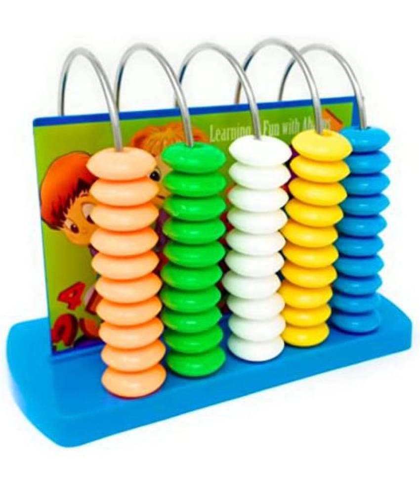 Tzoo Educational Abacus Junior for Kids to Count, add & Subtract with Colourful Beads, Calculation Shelf, Maths Learning Early Educational Kit Toy