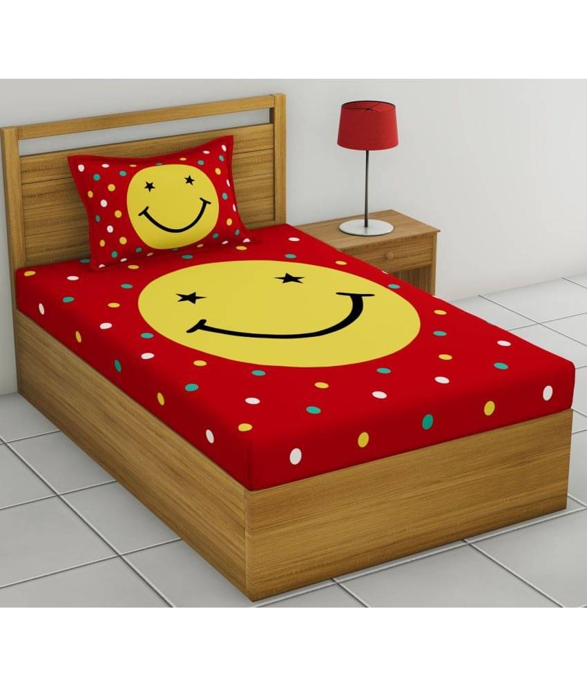     			Uniqchoice Cotton Single Bedsheet ( Red )