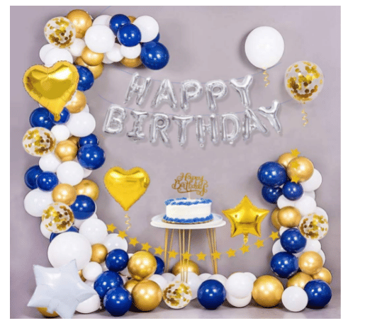     			Blooms Event Blue Happy Birthday Decoration Kit Combo 58pcs Combo Set