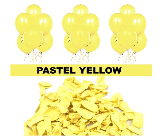 Blooms Event Pastel Yellow Balloons Latex Party Balloons (Pack of 100) Blooms Event Pastel Yellow Balloons Latex Party Balloons (Pack of 100)
