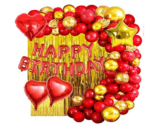     			Blooms Event happy Birthday Decoration For Royal Red Theme Combo Kit Of 78 Pcs