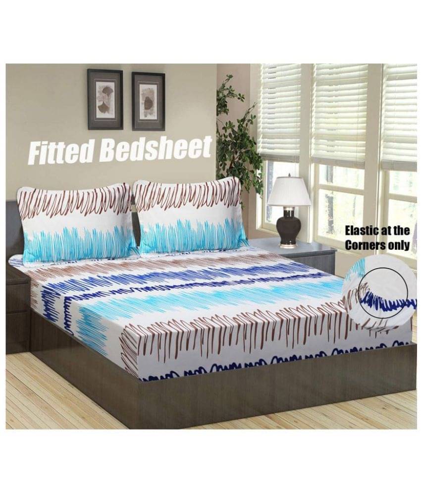 Home Candy Microfibre Abstract 1 Bedsheet with 2 Pillow Covers - Multi Home Candy Microfibre Abstract 1 Bedsheet with 2 Pillow Covers - Multi
