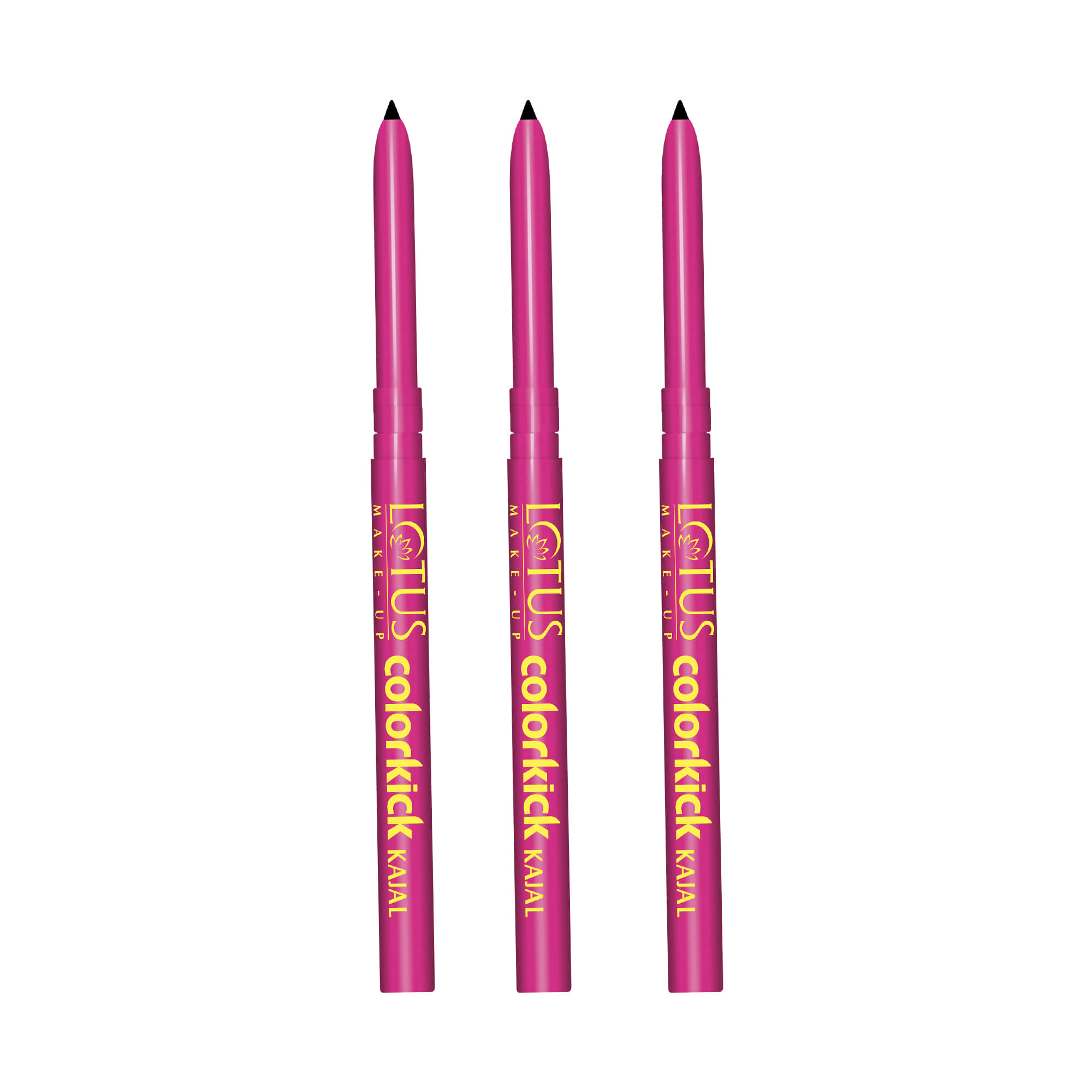 Lotus Makeup Colorkick Kajal Black Water proof 0.28g (Pack of 3) - Makeup - Eyes | Buy online on ZillyBuy
