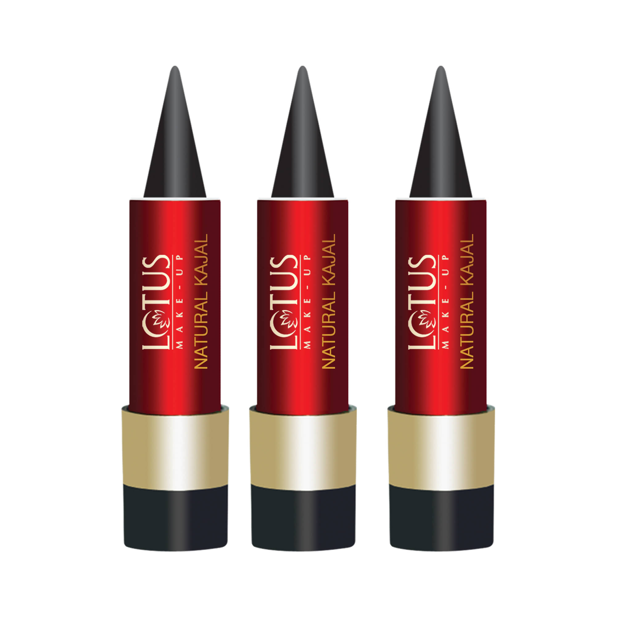 Lotus Make,Up Natural Kajal , Black 4g (Pack Of 3) - Makeup - Eyes | Buy online on ZillyBuy