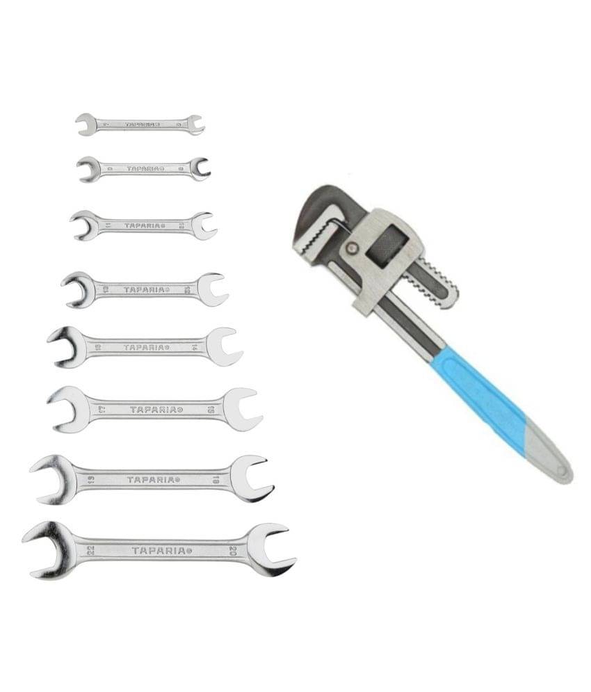     			Taparia 2 Hand Tool Combo Spanner Set (Dep08)/ Pipe Wrench 300Mm (1273)