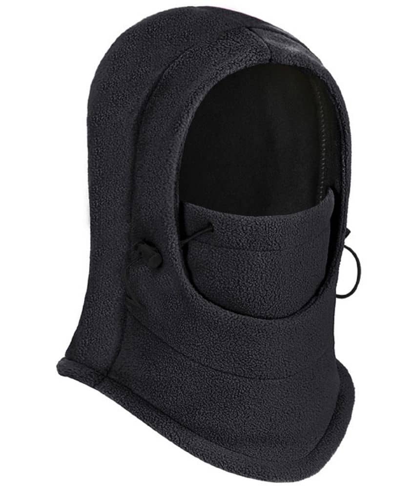 Zacharias Women's Black Fleece Headwraps For Winter ( Pack of 1 )