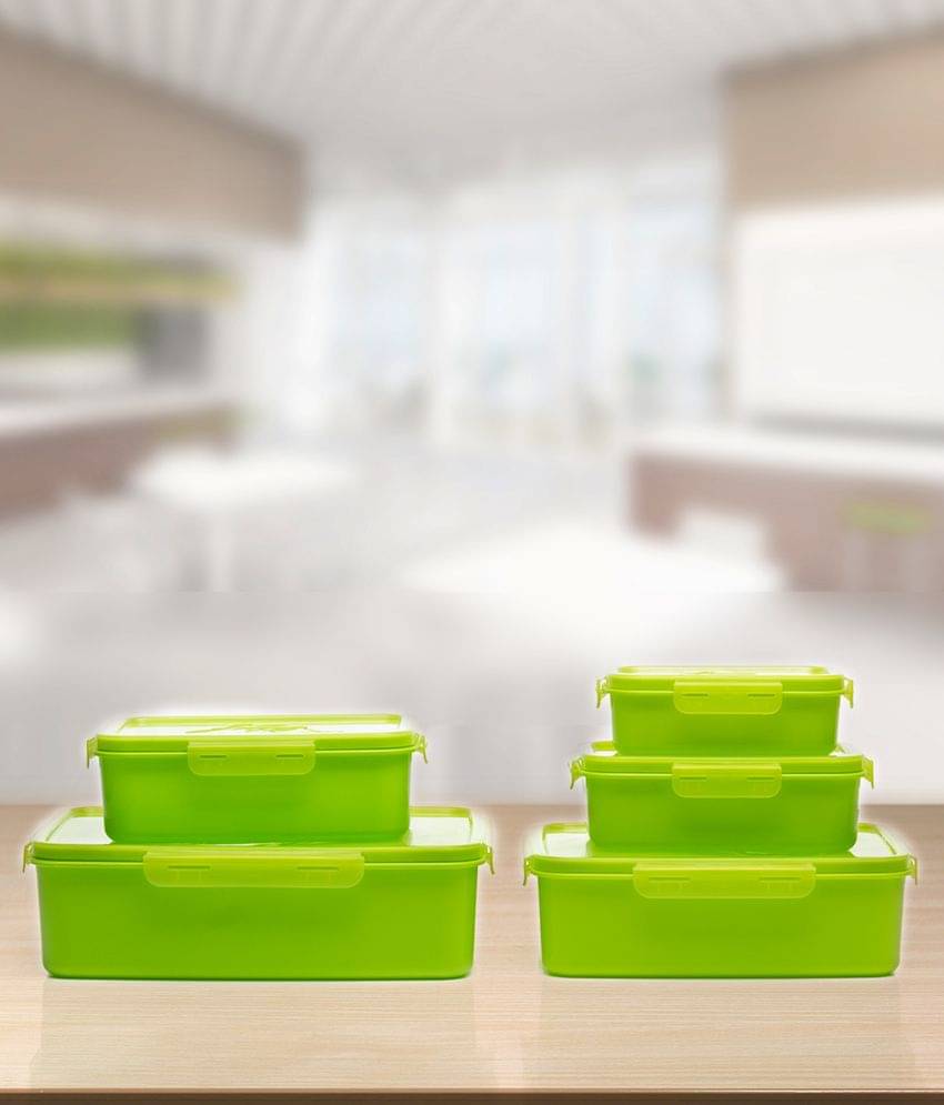 Plastic Multi-Purpose Rectangle Food Container 3000ml, 2000ml, 1000ml, 650ml, 330ml, Green (5U) Plastic Multi-Purpose Rectangle Food Container 3000ml, 2000ml, 1000ml, 650ml, 330ml, Green (5U)