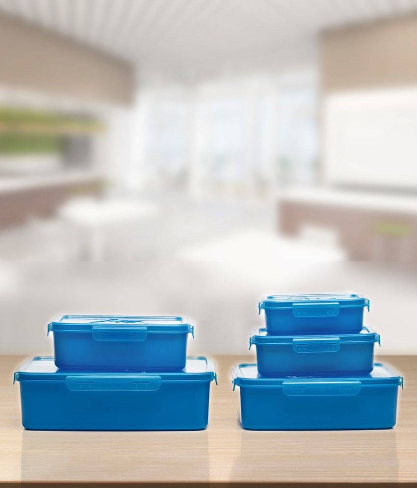 Plastic Multi-Purpose Rectangle Food Container 3000ml, 2000ml, 1000ml, 650ml, 330ml, Blue (5U) Plastic Multi-Purpose Rectangle Food Container 3000ml, 2000ml, 1000ml, 650ml, 330ml, Blue (5U)