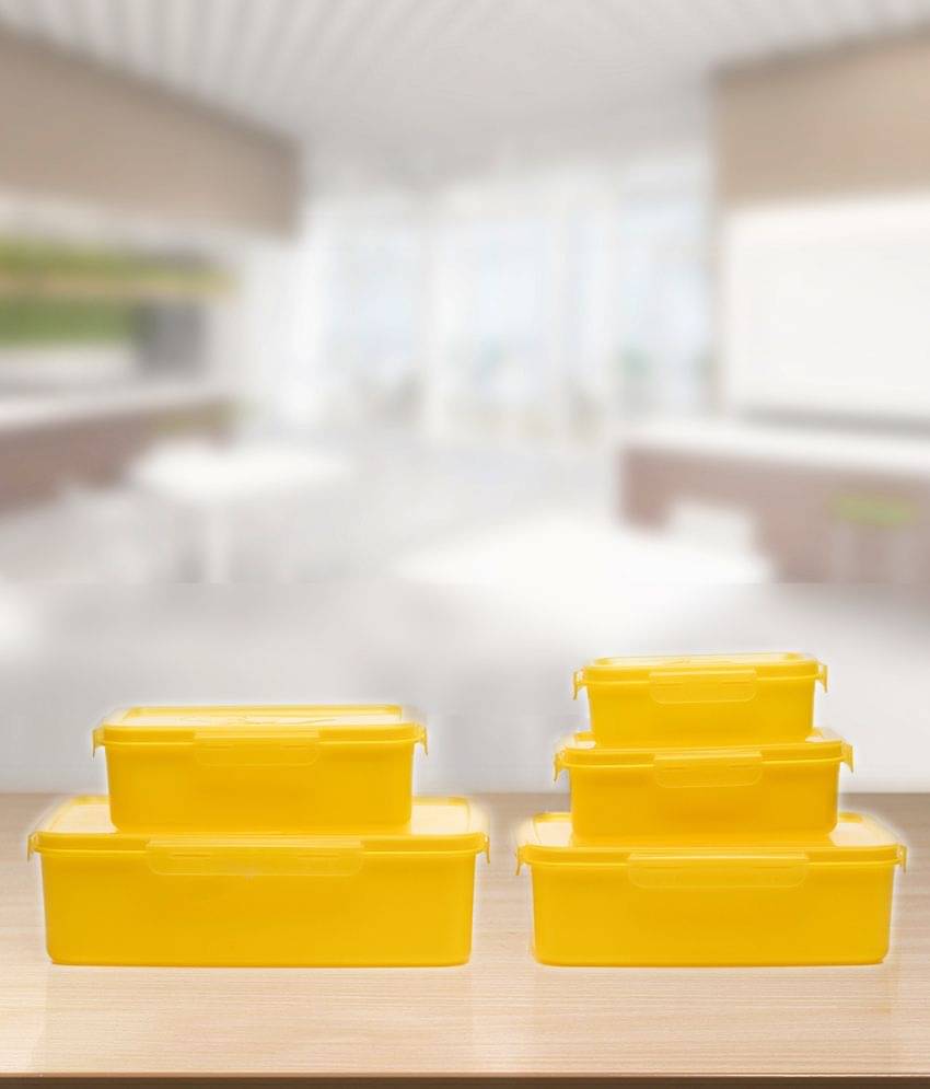 Plastic Multi-Purpose Rectangle Food Container 3000ml, 2000ml, 1000ml, 650ml, 330ml, Yellow (5U) Plastic Multi-Purpose Rectangle Food Container 3000ml, 2000ml, 1000ml, 650ml, 330ml, Yellow (5U)