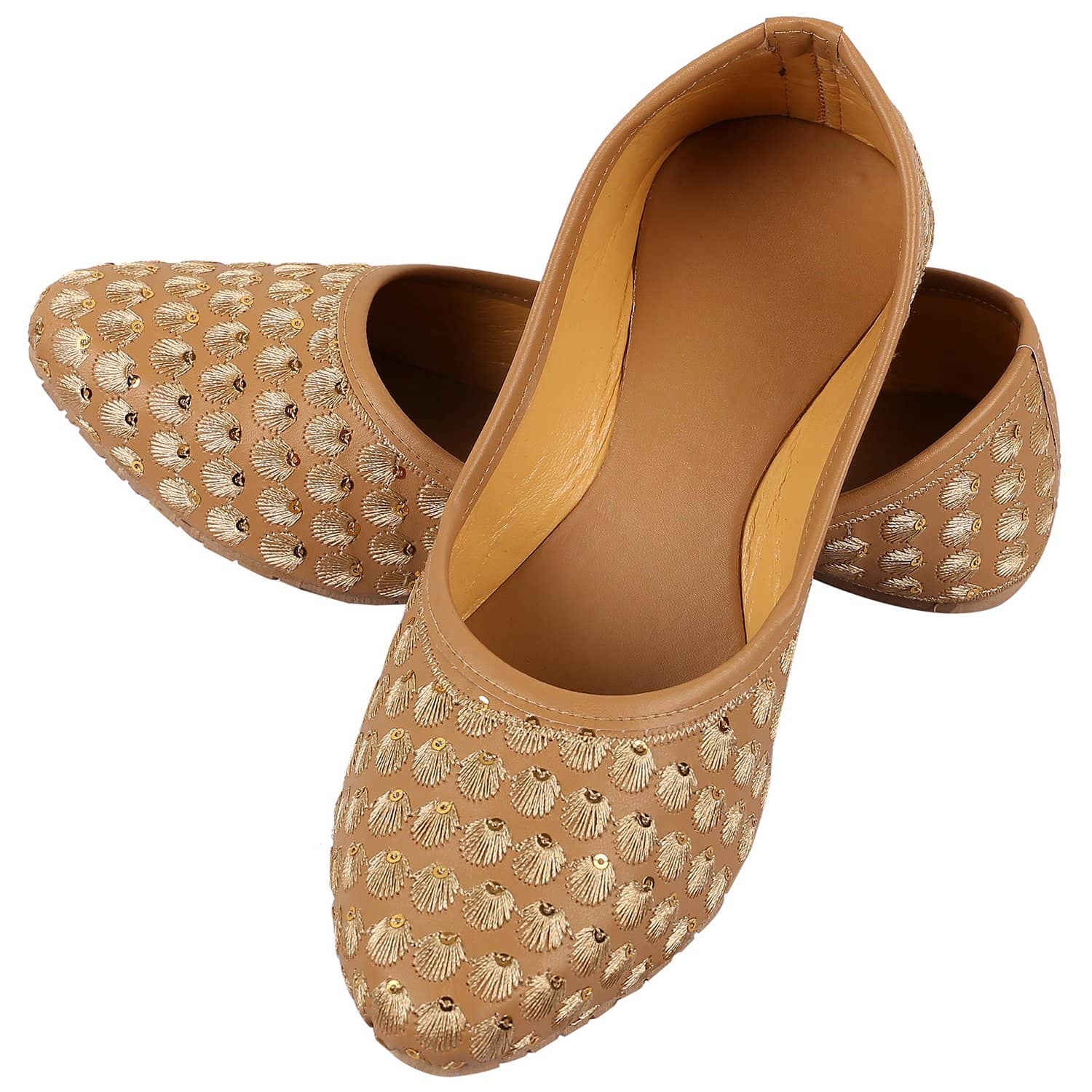 Apratim Tan Ethnic Footwear - Ethnic Shoes | Buy online on ZillyBuy