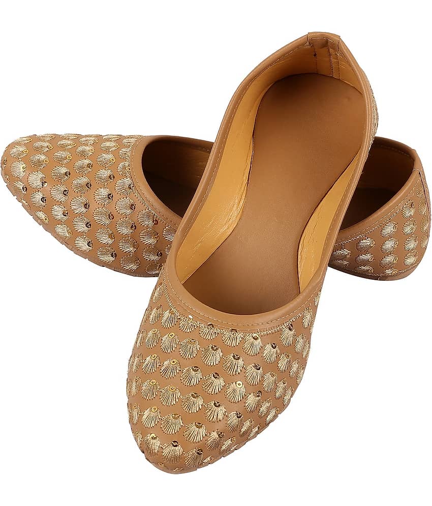 Apratim Tan Ethnic Footwear - Ethnic Shoes | Buy online on ZillyBuy