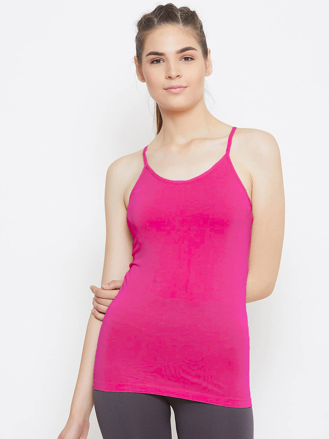 Outflits Cotton Women's Smoothing Cami ( Pink )