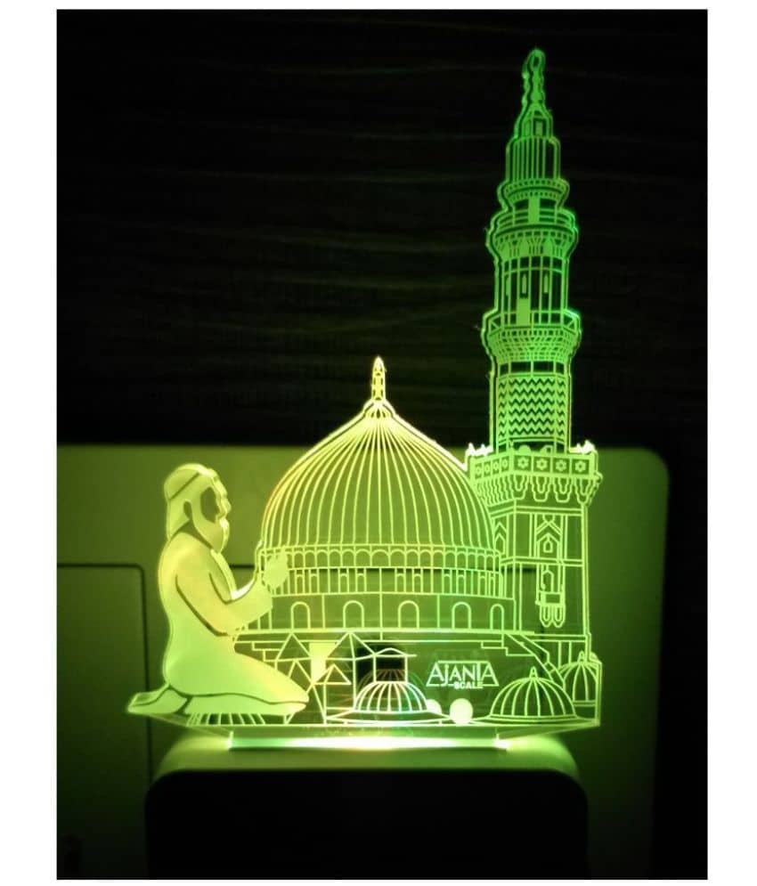 SUPER AJANTA Ajanta Macca Madina Islamic code 2109 3D Night Lamp Multi - Pack of 1 - Electricals | Buy online on ZillyBuy