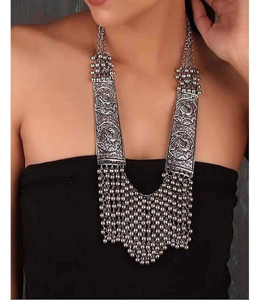     			PUJVI - Silver Alloy Necklace ( Pack of 1 )