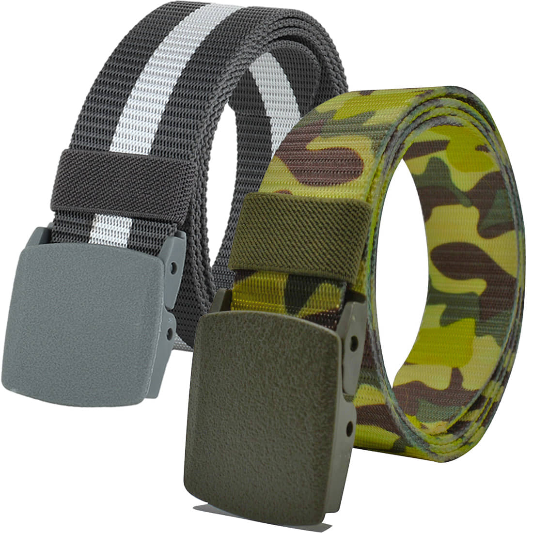 Loopa Multi Nylon Casual Belt Pack of 2