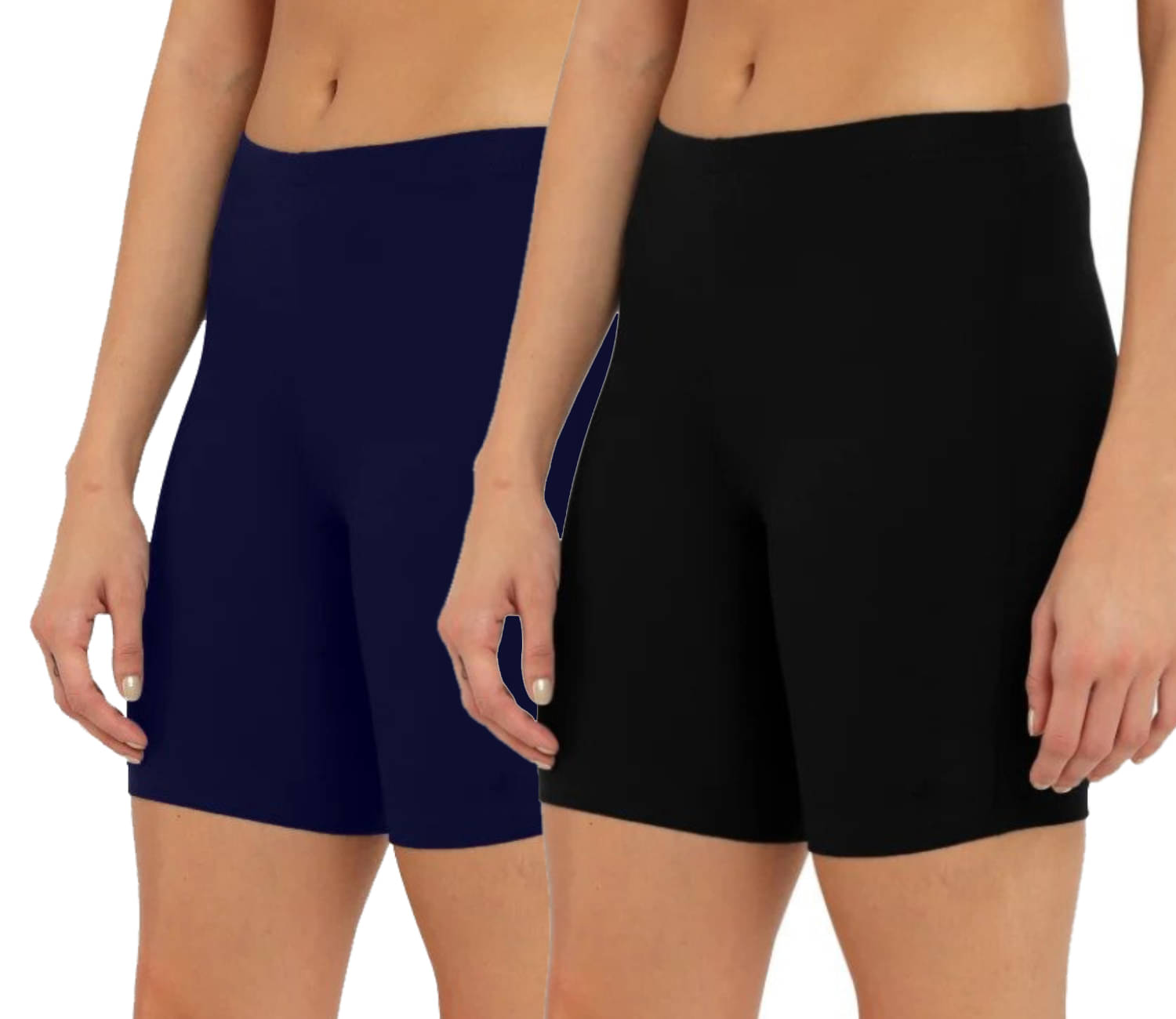     			Outflits Multi Cotton Solid Shorts - Pack of 2