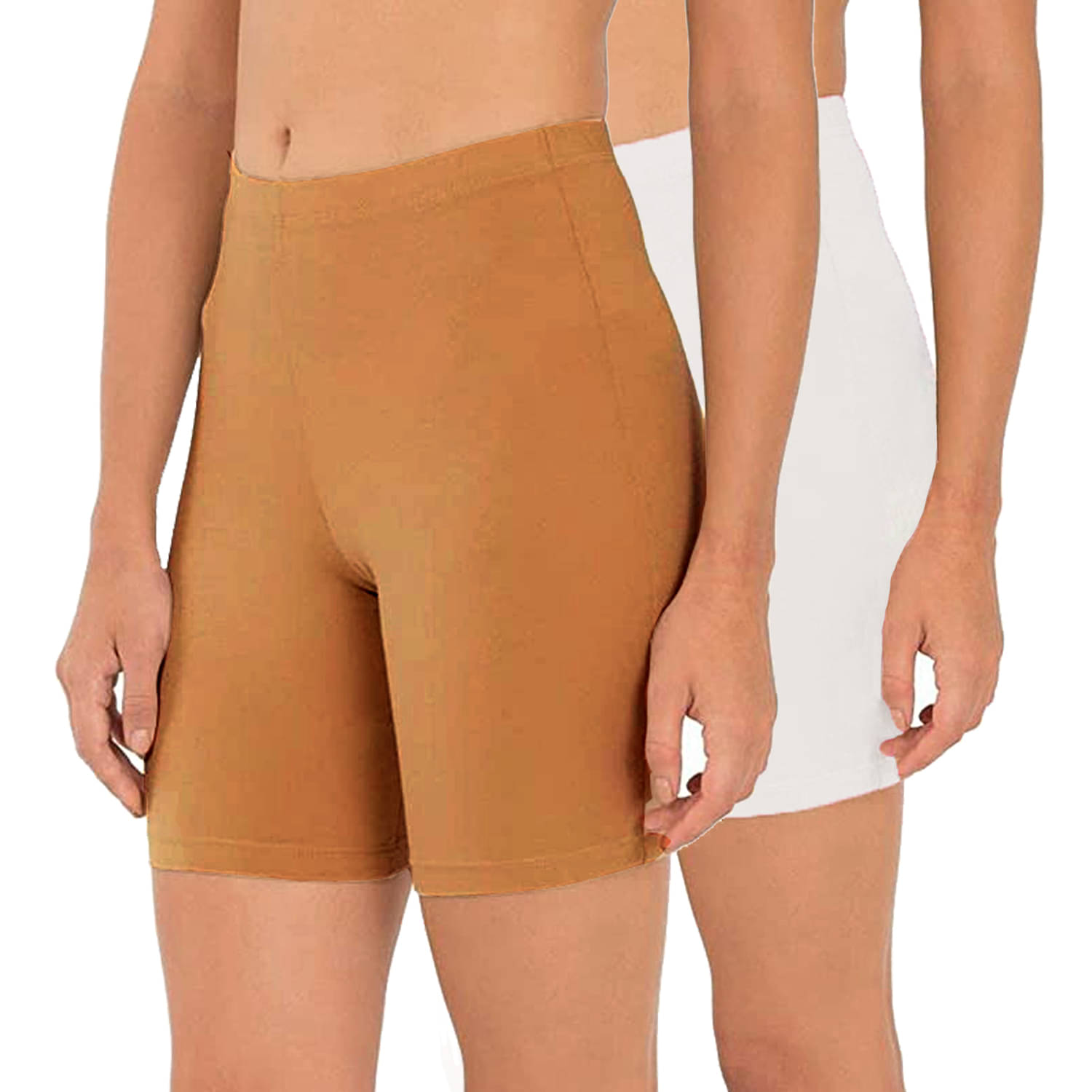     			Outflits Multi Cotton Solid Shorts - Pack of 2