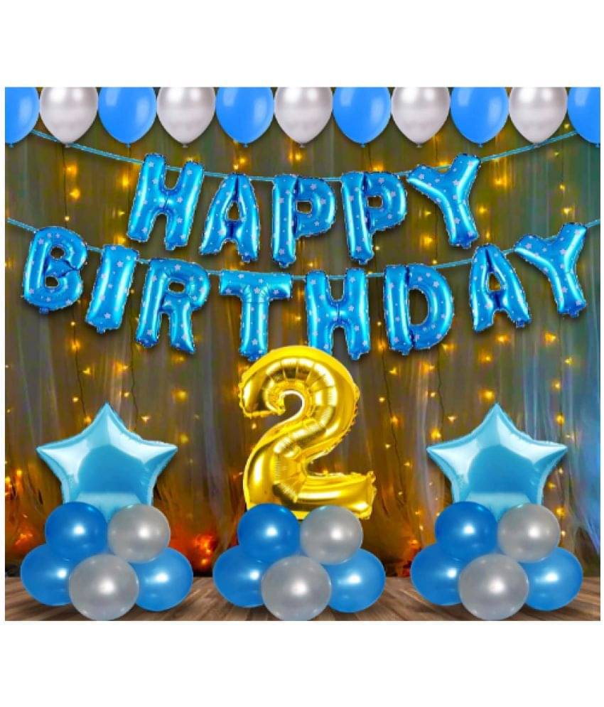 Blooms Event2nd Birthday Decoration Items For Boys -55Pcs Blue Birthday Decoration With Fairy Light- 2nd Birthday Party Decorations,Birthday Decorations Blooms Event2nd Birthday Decoration Items For Boys -55Pcs Blue Birthday Decoration With Fairy Light- 2nd Birthday Party Decorations,Birthday Decorations