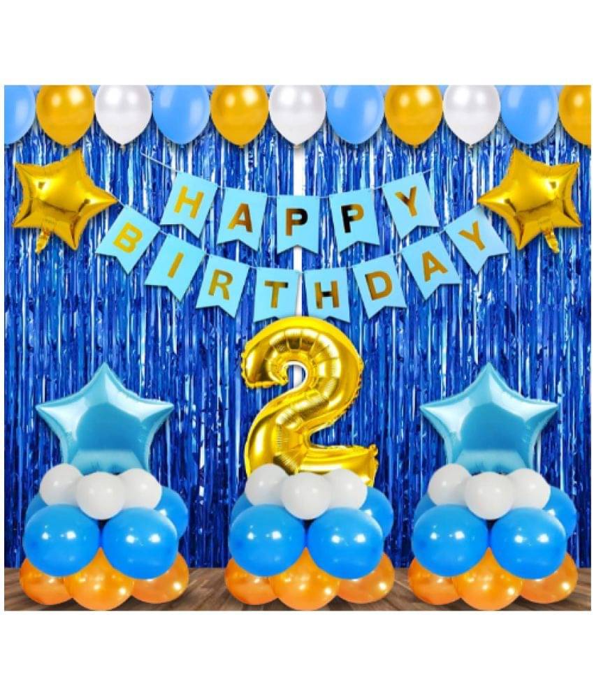 Blooms Event2nd Birthday Decoration Items For Boys -38Pcs Blue Birthday Decoration - 2nd Birthday Party Decorations,Birthday Decorations kit for Boys     			Blooms Event2nd Birthday Decoration Items For Boys -38Pcs Blue Birthday Decoration - 2nd Birthday Party Decorations,Birthday Decorations kit for Boys