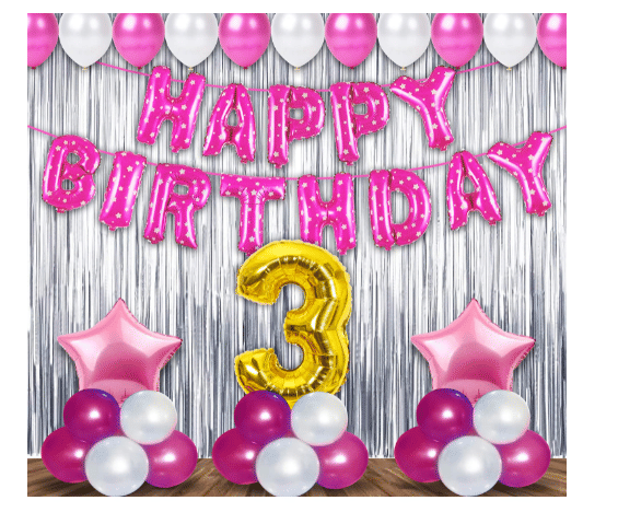 Blooms Event3rd Birthday Decoration Items For Boys - 56Pcs Third Birthday Decoration - 3rd Birthday Party Decorations,Birthday Decorations kit     			Blooms Event3rd Birthday Decoration Items For Boys - 56Pcs Third Birthday Decoration - 3rd Birthday Party Decorations,Birthday Decorations kit