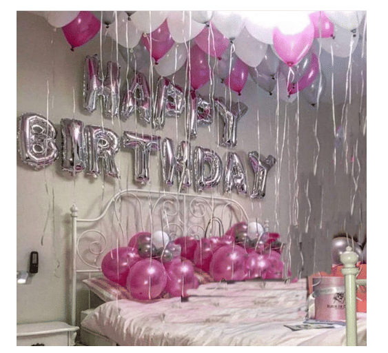     			Blooms EventHappy Birthday Decoration Combo 43Pcs Set Foil Banner And Balloons (pack of 43,