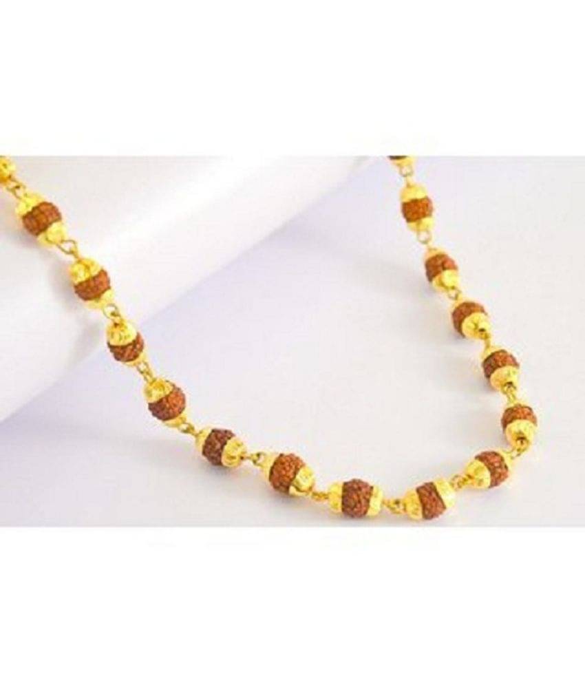     			PAYSTORE Gold plated rudraksha cap mala for Men
