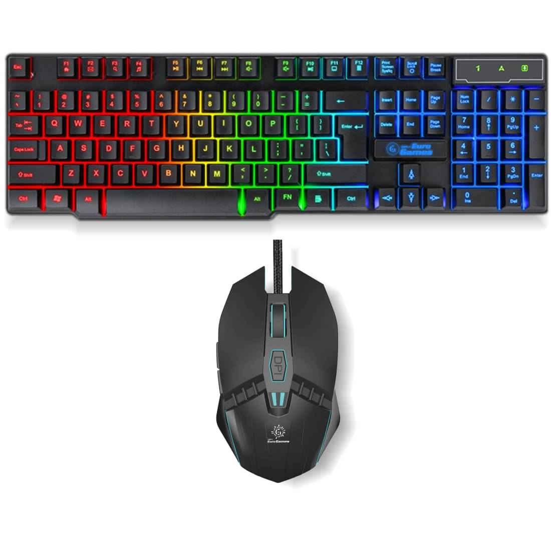 RPM Euro Games Combo Normal Black USB Wired Keyboard Mouse Combo